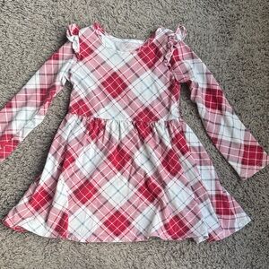 The Children's Place Red and White Plaid Dress